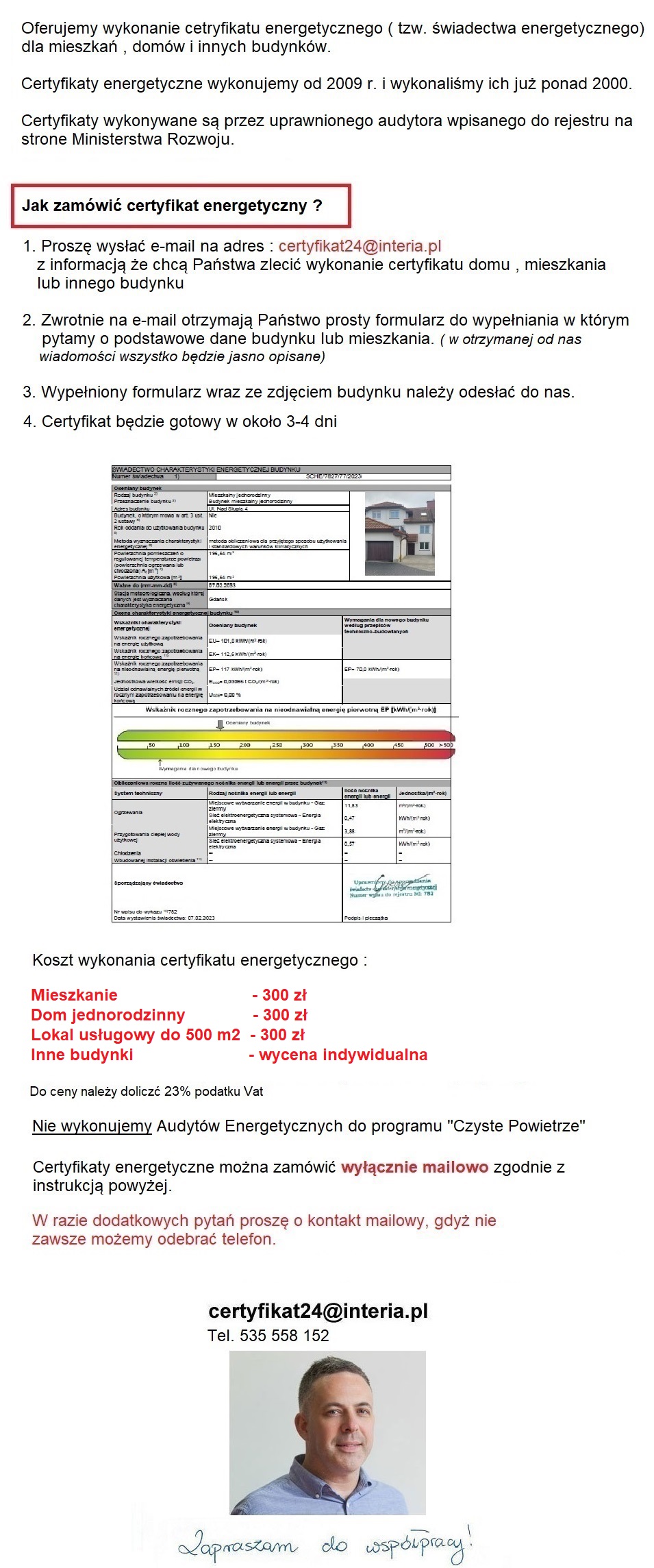 audyty energetyczne domów Gmina Wadowice Górne